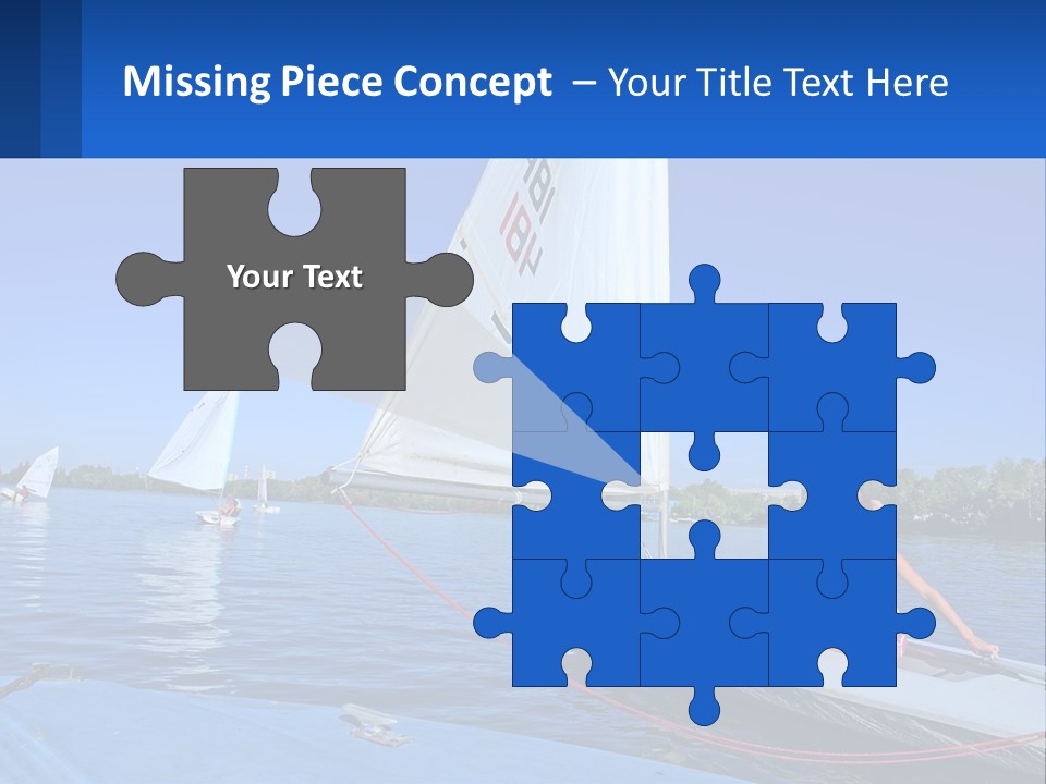 A Woman Is Sitting On A Sailboat In The Water PowerPoint Template