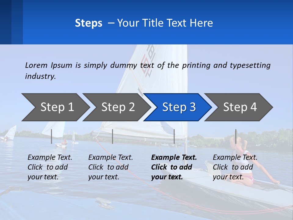 A Woman Is Sitting On A Sailboat In The Water PowerPoint Template