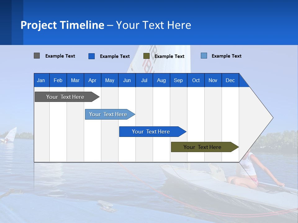 A Woman Is Sitting On A Sailboat In The Water PowerPoint Template
