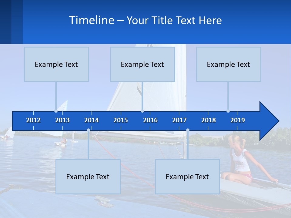 A Woman Is Sitting On A Sailboat In The Water PowerPoint Template