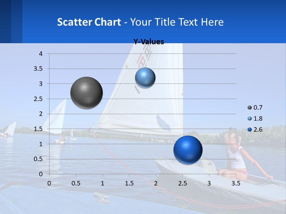 A Woman Is Sitting On A Sailboat In The Water PowerPoint Template