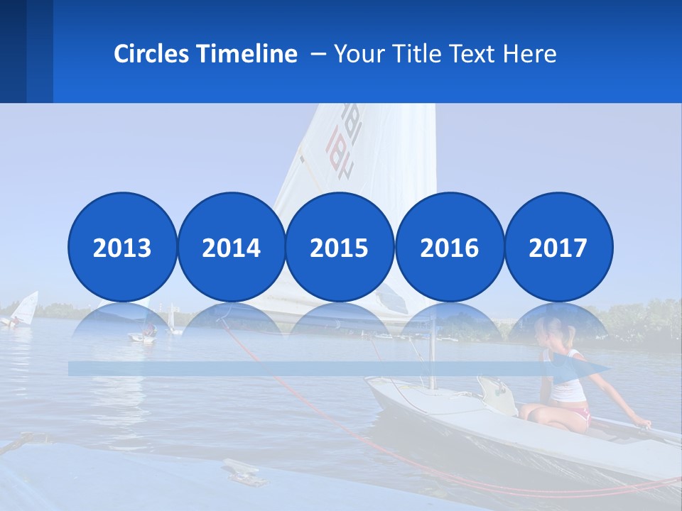 A Woman Is Sitting On A Sailboat In The Water PowerPoint Template