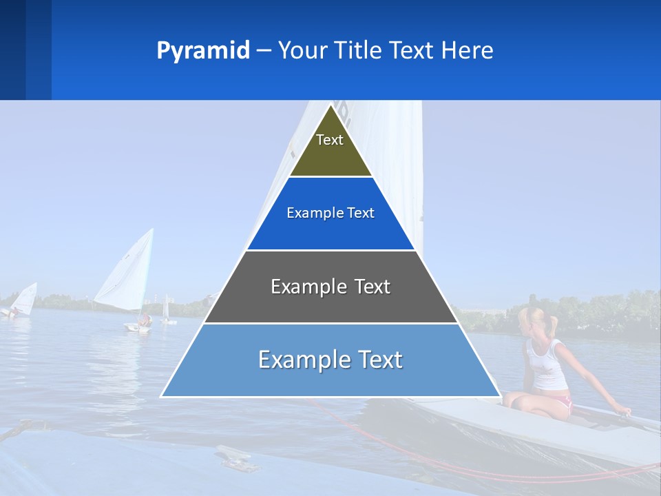 A Woman Is Sitting On A Sailboat In The Water PowerPoint Template