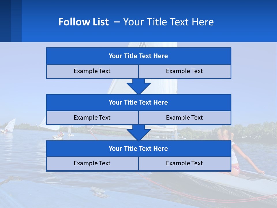 A Woman Is Sitting On A Sailboat In The Water PowerPoint Template