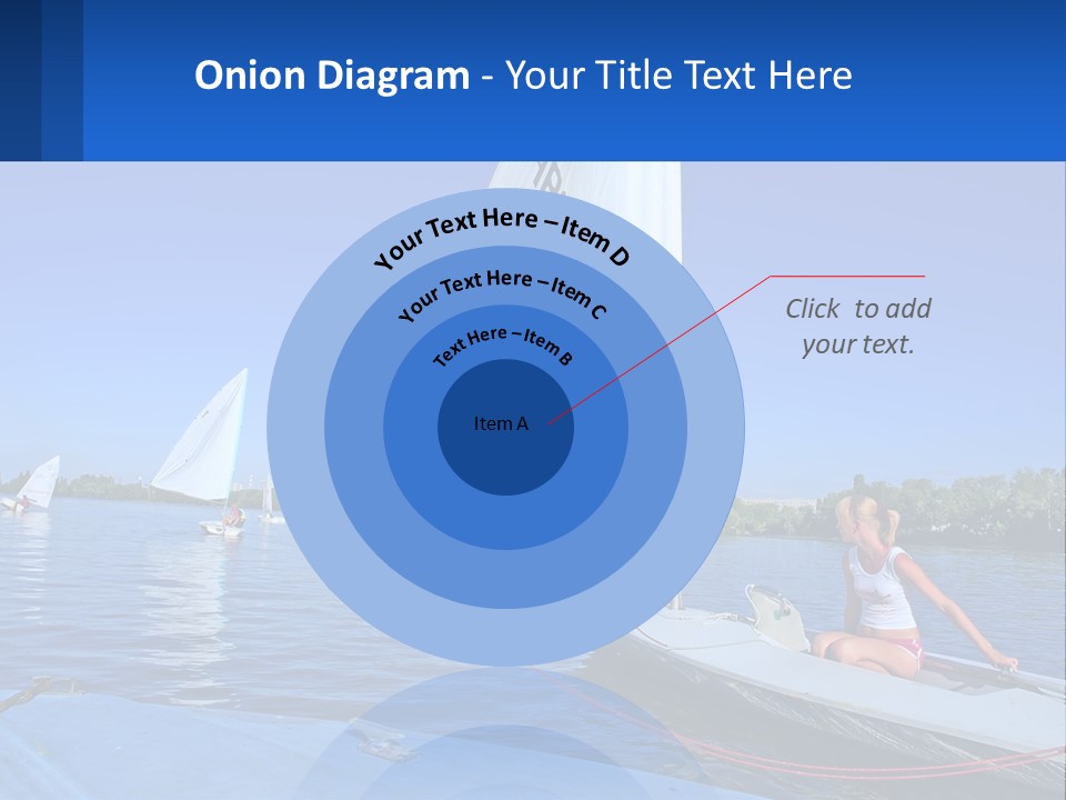 A Woman Is Sitting On A Sailboat In The Water PowerPoint Template