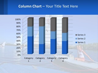 A Woman Is Sitting On A Sailboat In The Water PowerPoint Template