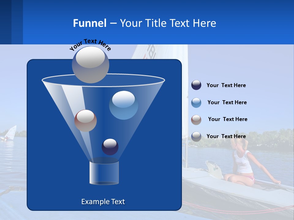 A Woman Is Sitting On A Sailboat In The Water PowerPoint Template