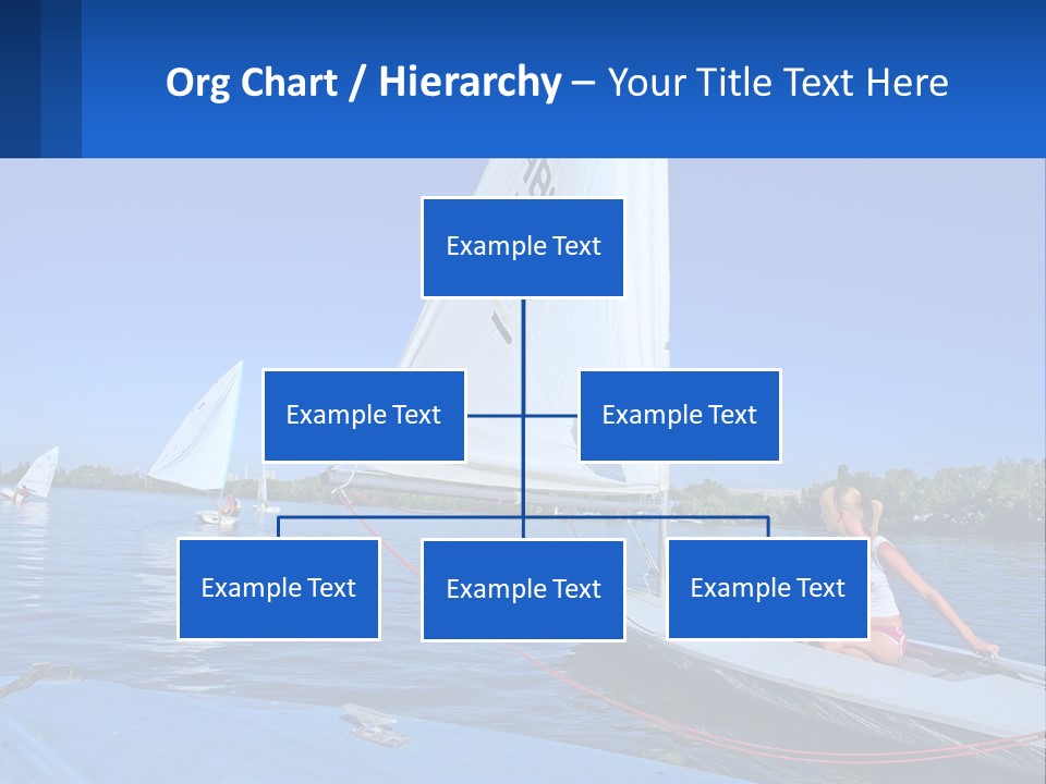 A Woman Is Sitting On A Sailboat In The Water PowerPoint Template