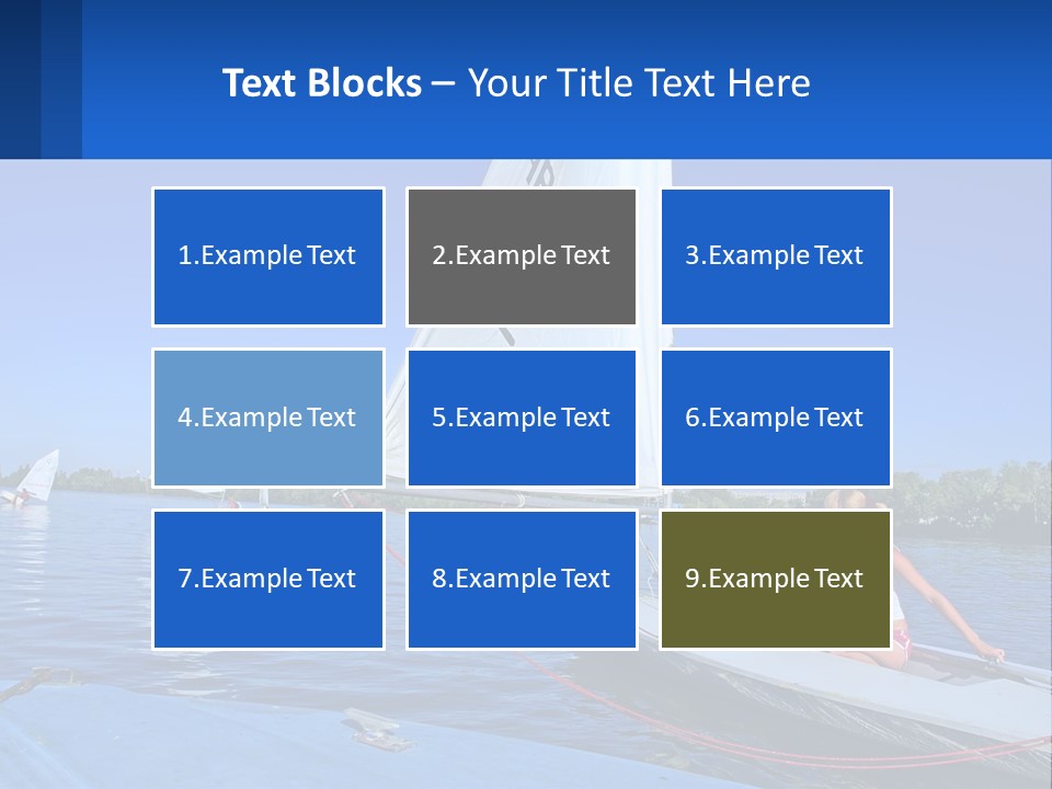 A Woman Is Sitting On A Sailboat In The Water PowerPoint Template