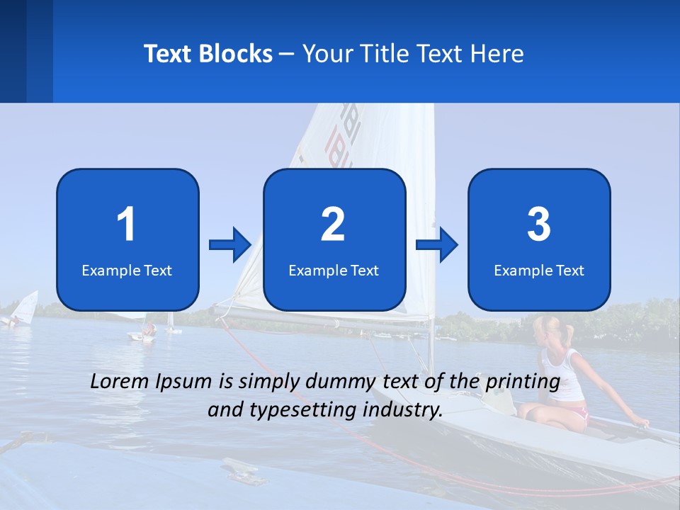 A Woman Is Sitting On A Sailboat In The Water PowerPoint Template