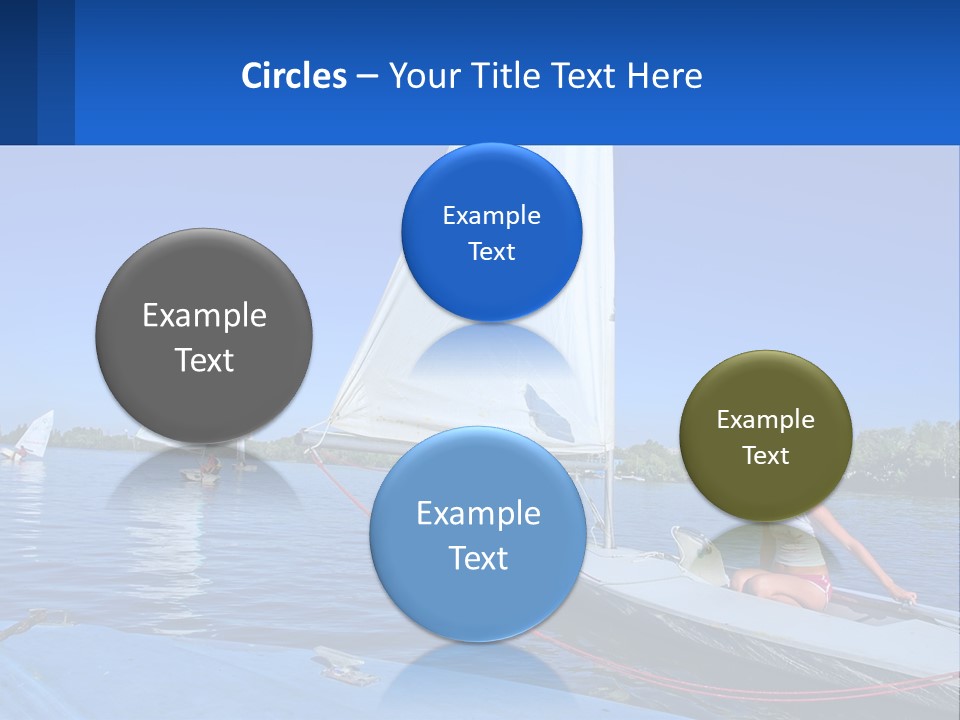 A Woman Is Sitting On A Sailboat In The Water PowerPoint Template