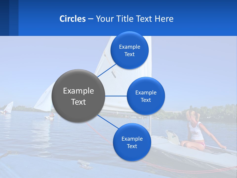 A Woman Is Sitting On A Sailboat In The Water PowerPoint Template