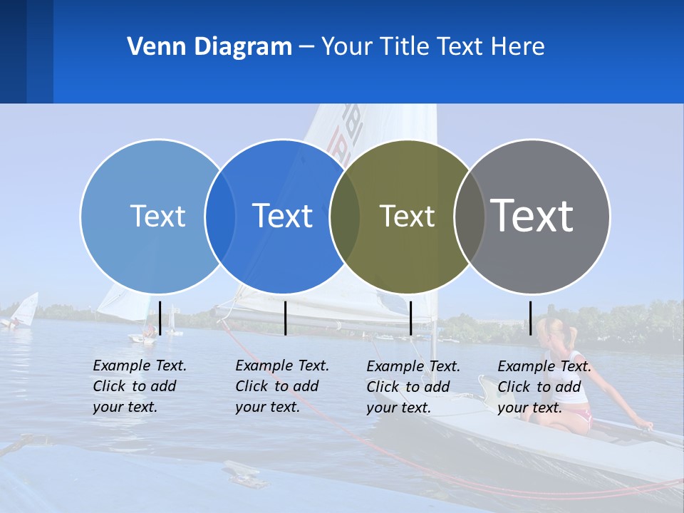 A Woman Is Sitting On A Sailboat In The Water PowerPoint Template