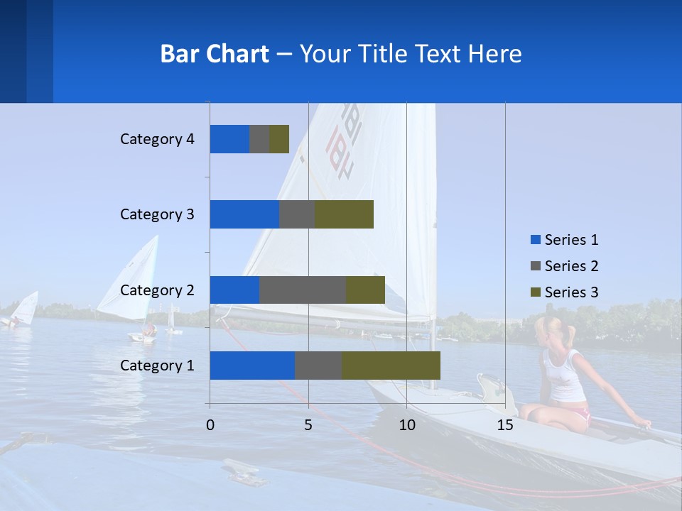 A Woman Is Sitting On A Sailboat In The Water PowerPoint Template