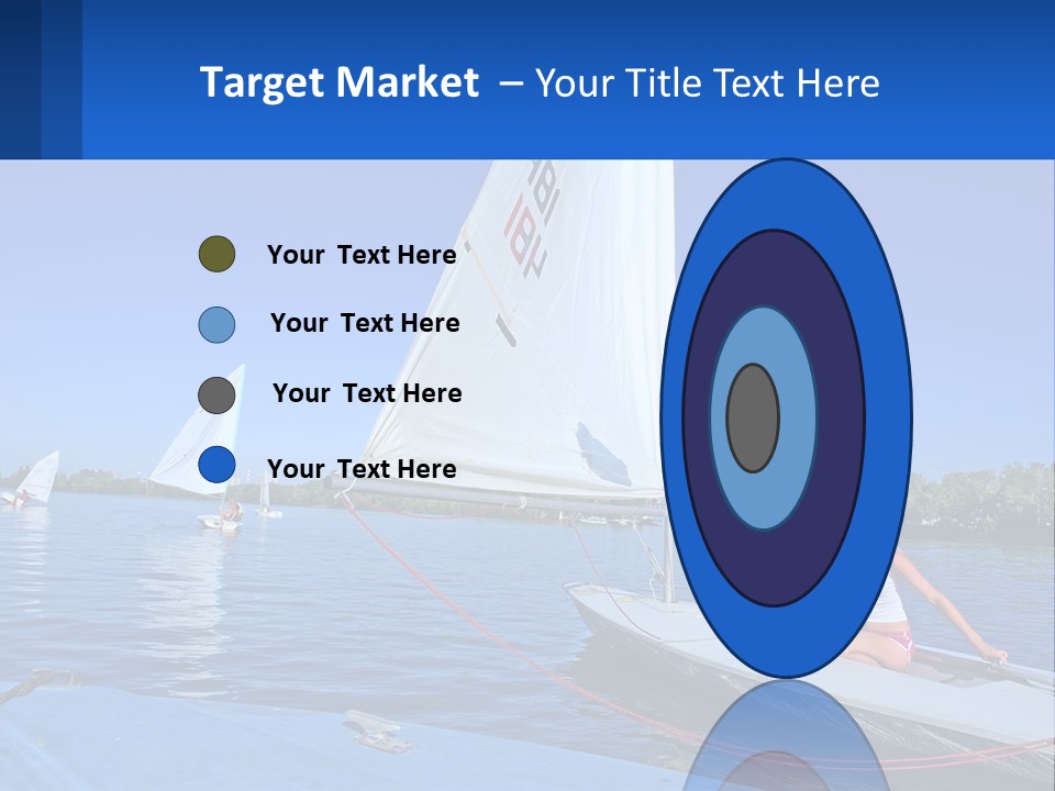 A Woman Is Sitting On A Sailboat In The Water PowerPoint Template