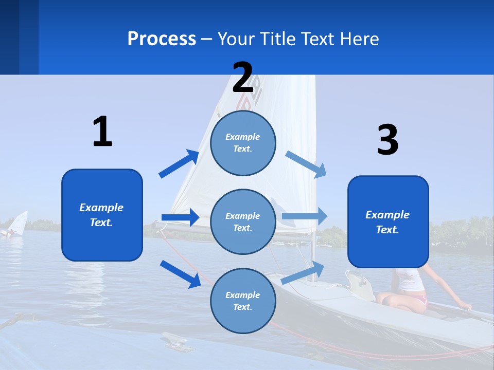 A Woman Is Sitting On A Sailboat In The Water PowerPoint Template