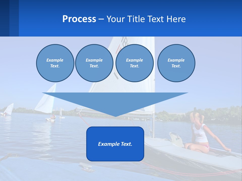 A Woman Is Sitting On A Sailboat In The Water PowerPoint Template