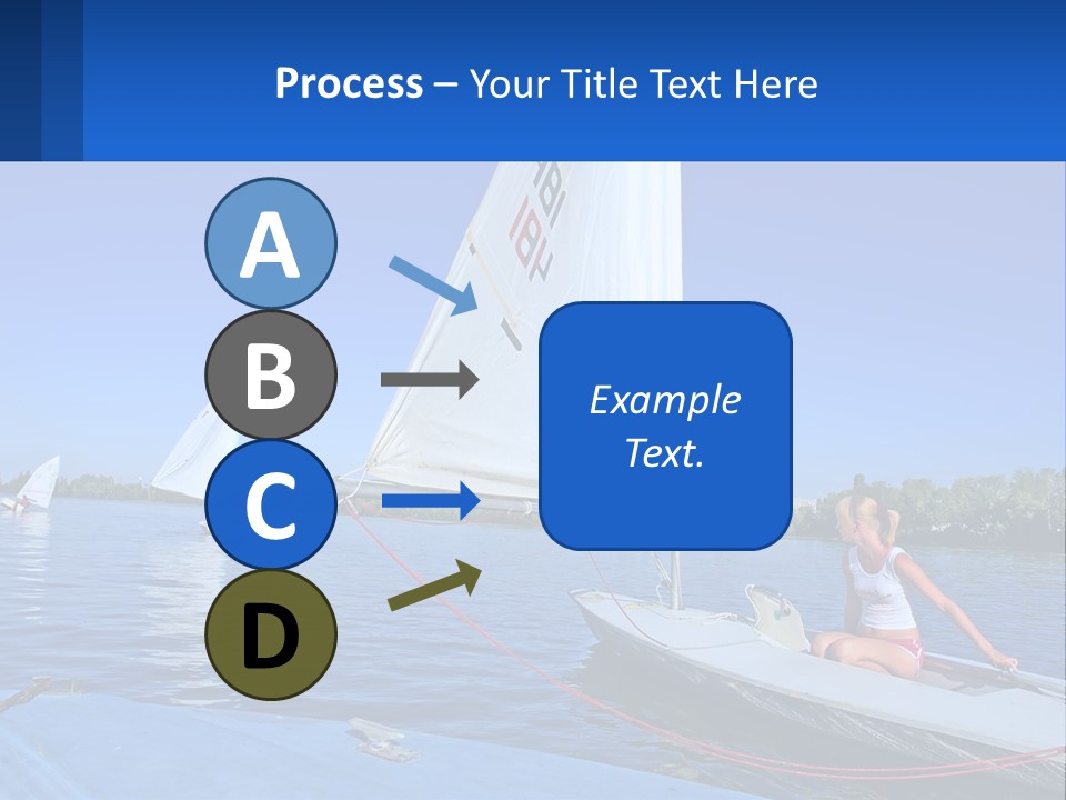 A Woman Is Sitting On A Sailboat In The Water PowerPoint Template