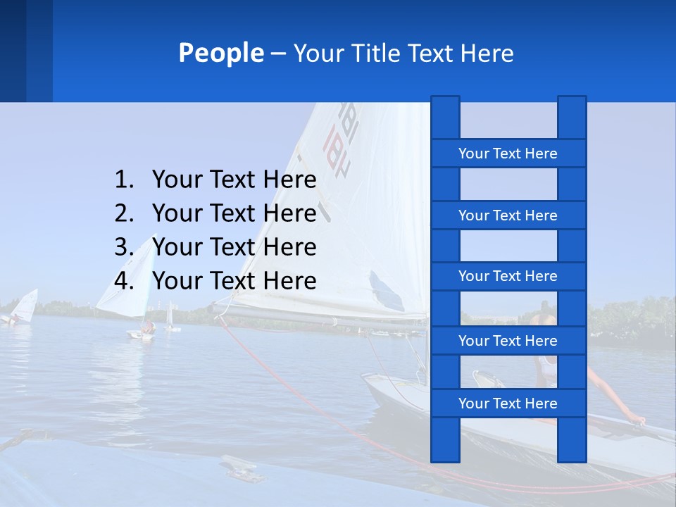 A Woman Is Sitting On A Sailboat In The Water PowerPoint Template