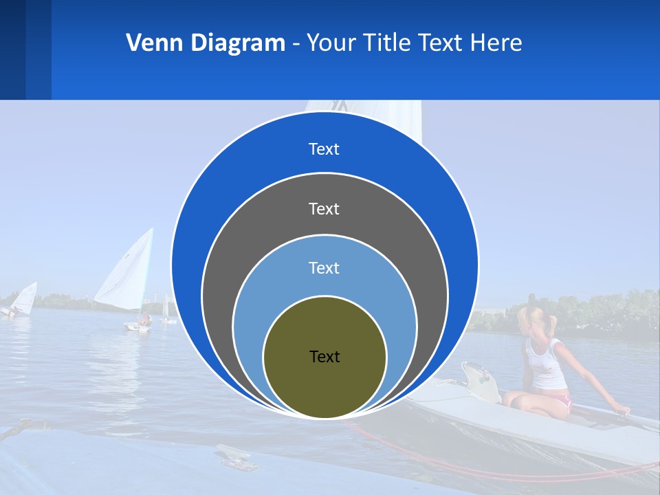 A Woman Is Sitting On A Sailboat In The Water PowerPoint Template