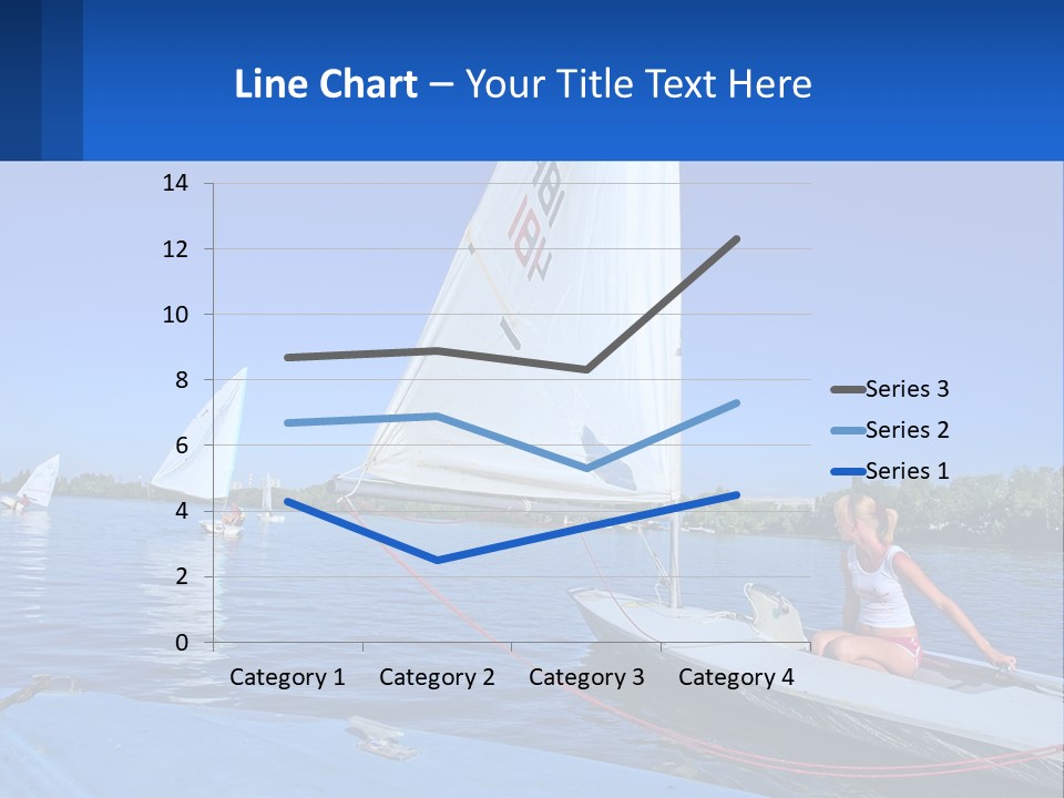 A Woman Is Sitting On A Sailboat In The Water PowerPoint Template