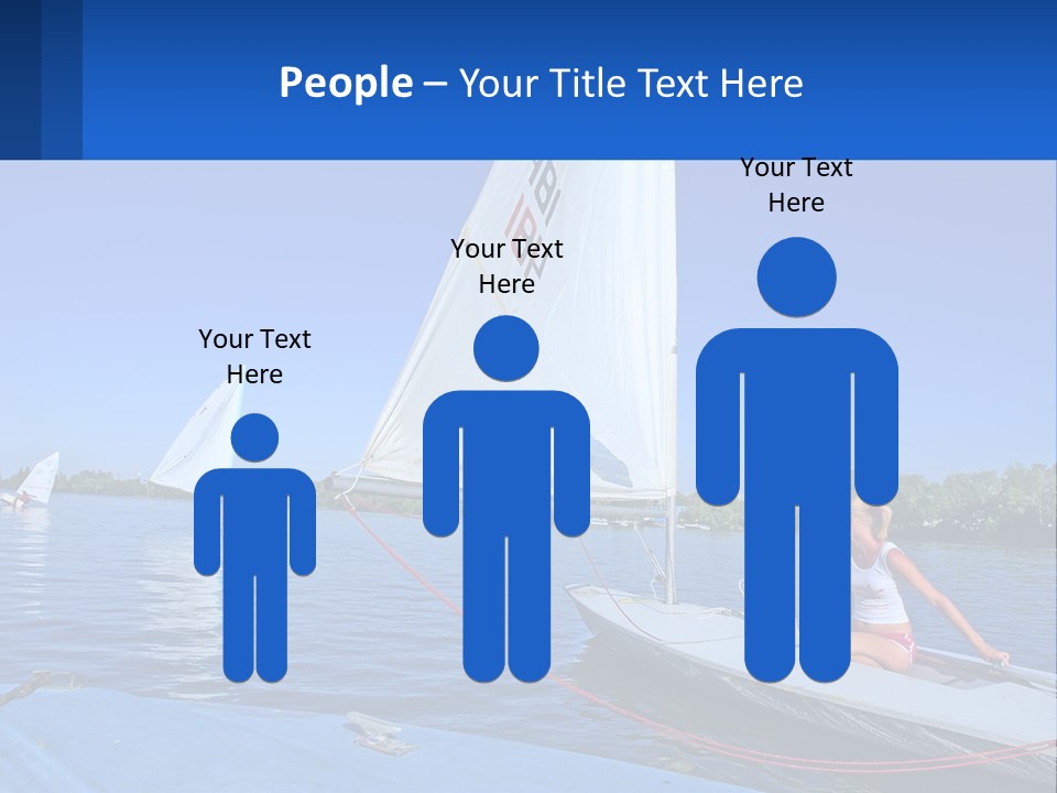 A Woman Is Sitting On A Sailboat In The Water PowerPoint Template