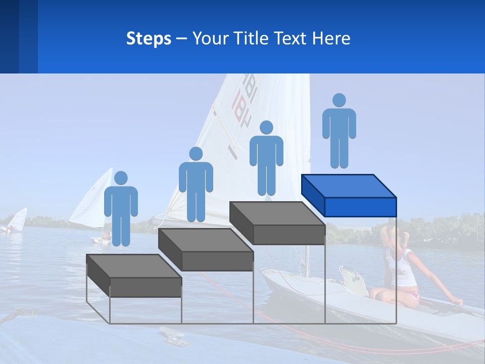 A Woman Is Sitting On A Sailboat In The Water PowerPoint Template