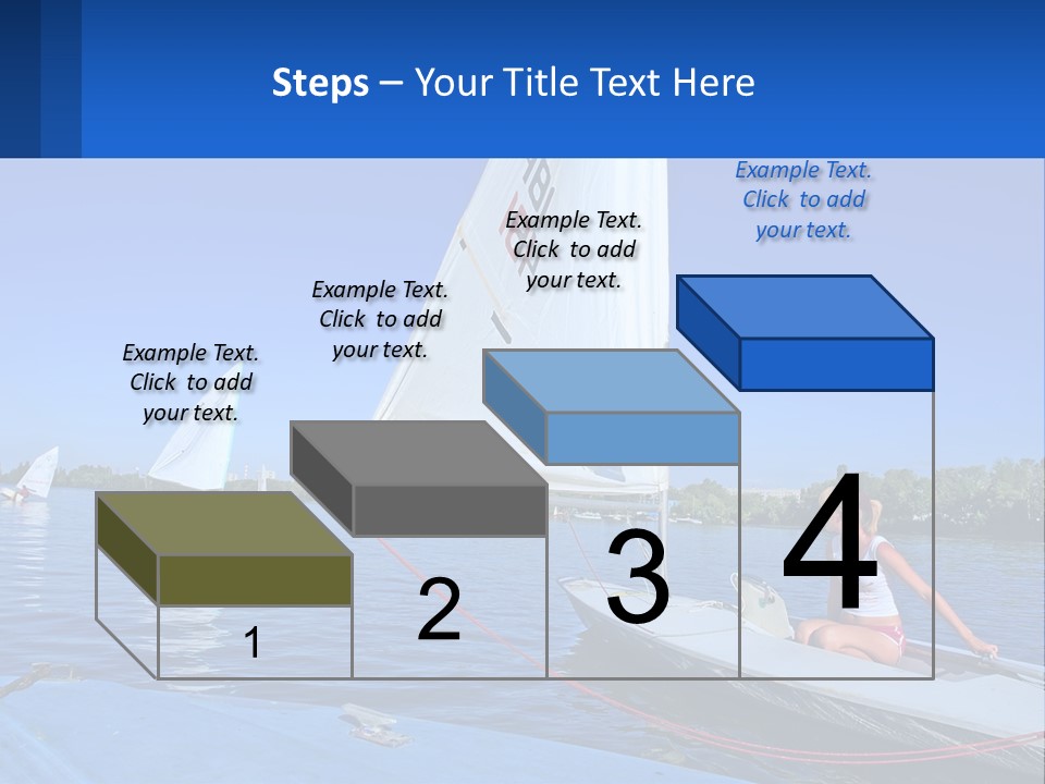 A Woman Is Sitting On A Sailboat In The Water PowerPoint Template