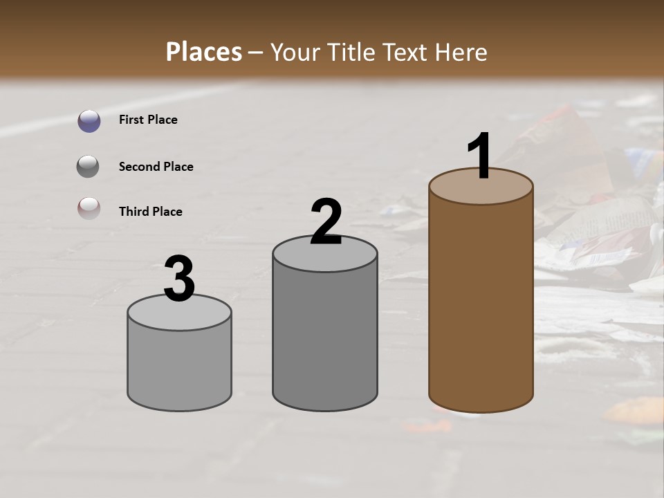 A Bunch Of Trash On The Side Of A Road PowerPoint Template
