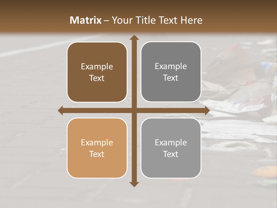 A Bunch Of Trash On The Side Of A Road PowerPoint Template