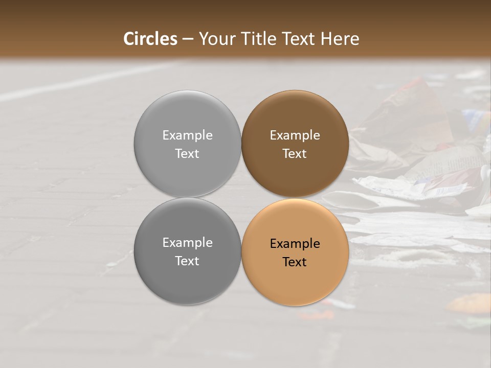 A Bunch Of Trash On The Side Of A Road PowerPoint Template