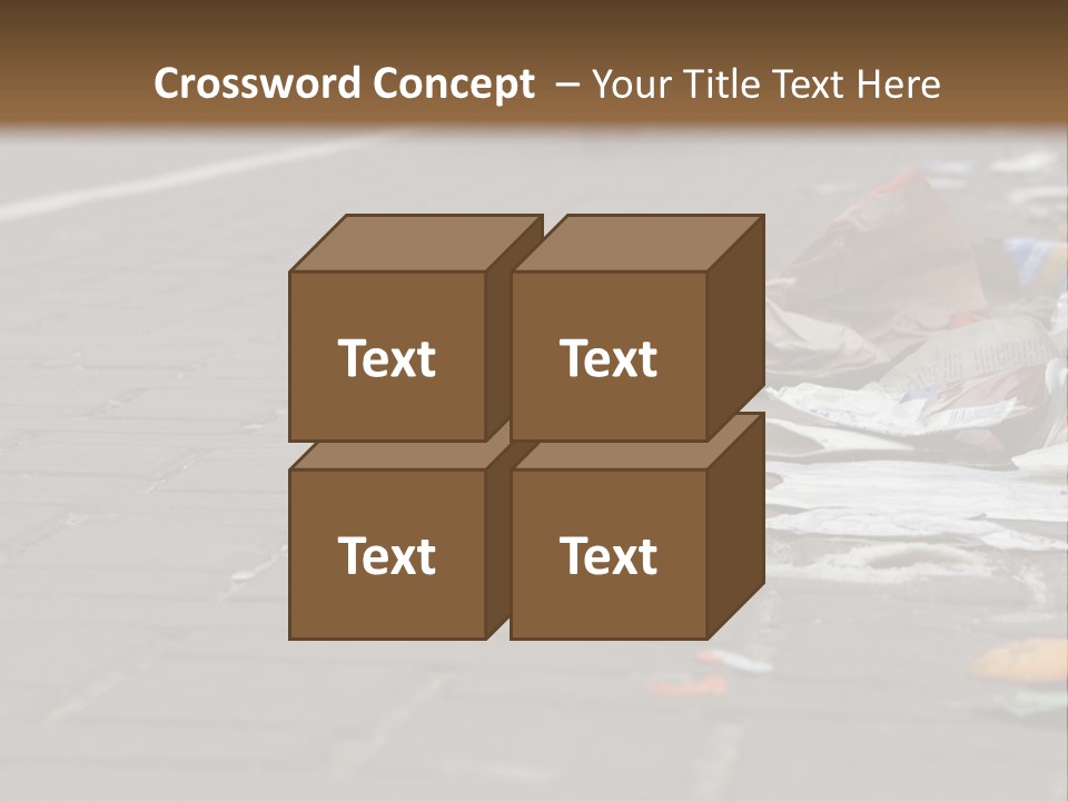 A Bunch Of Trash On The Side Of A Road PowerPoint Template
