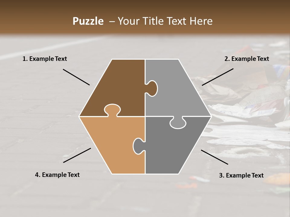 A Bunch Of Trash On The Side Of A Road PowerPoint Template