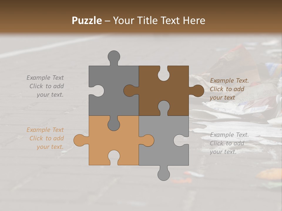 A Bunch Of Trash On The Side Of A Road PowerPoint Template