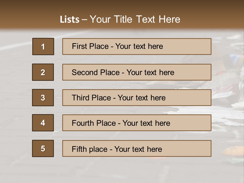 A Bunch Of Trash On The Side Of A Road PowerPoint Template