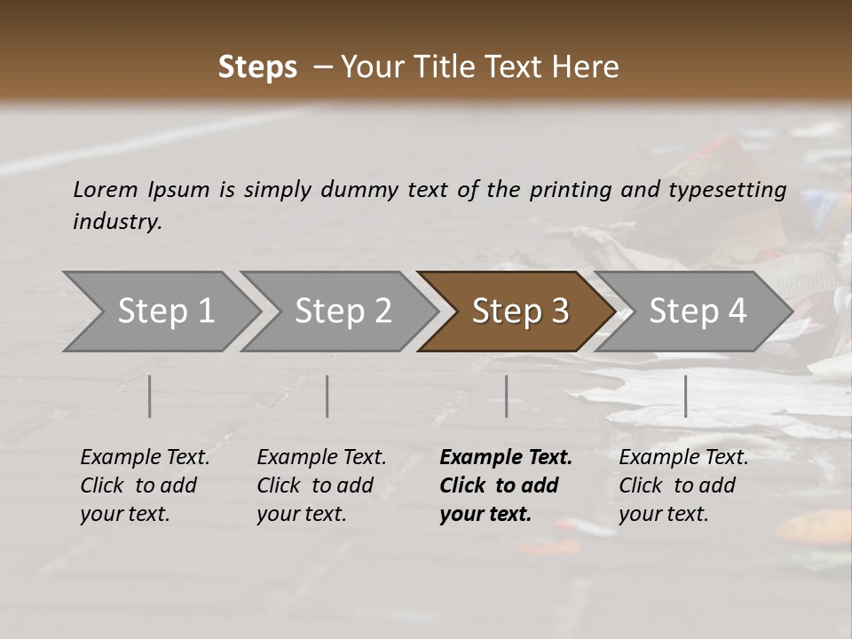 A Bunch Of Trash On The Side Of A Road PowerPoint Template