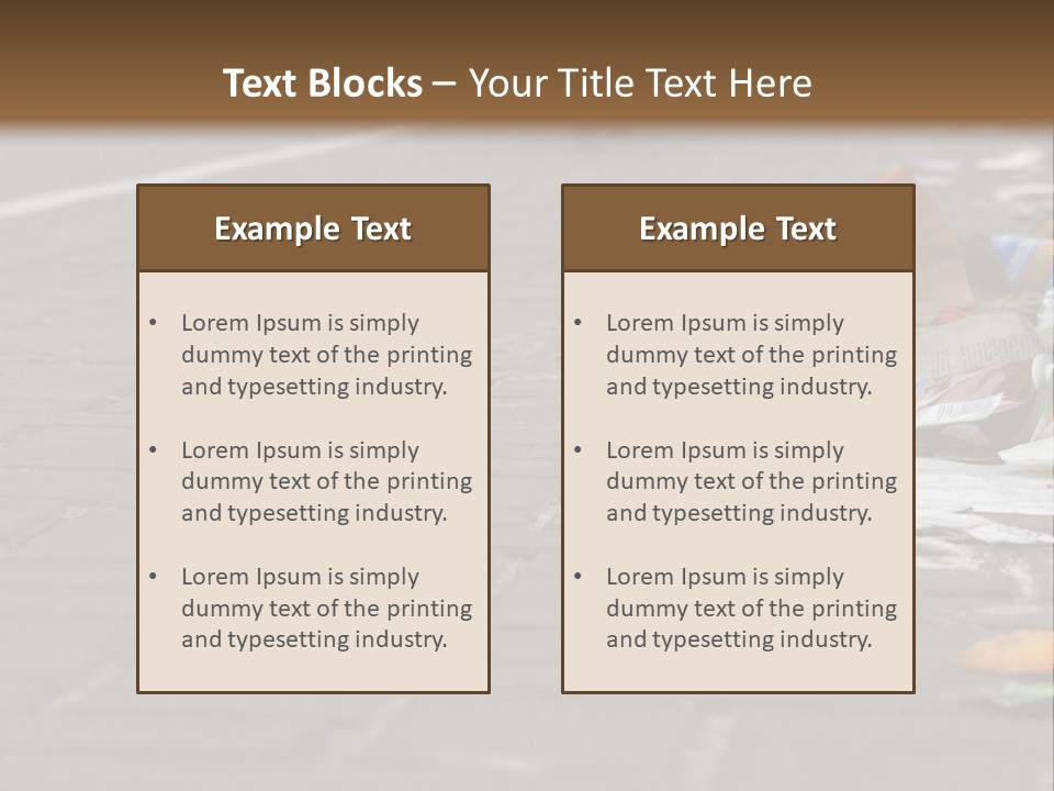 A Bunch Of Trash On The Side Of A Road PowerPoint Template