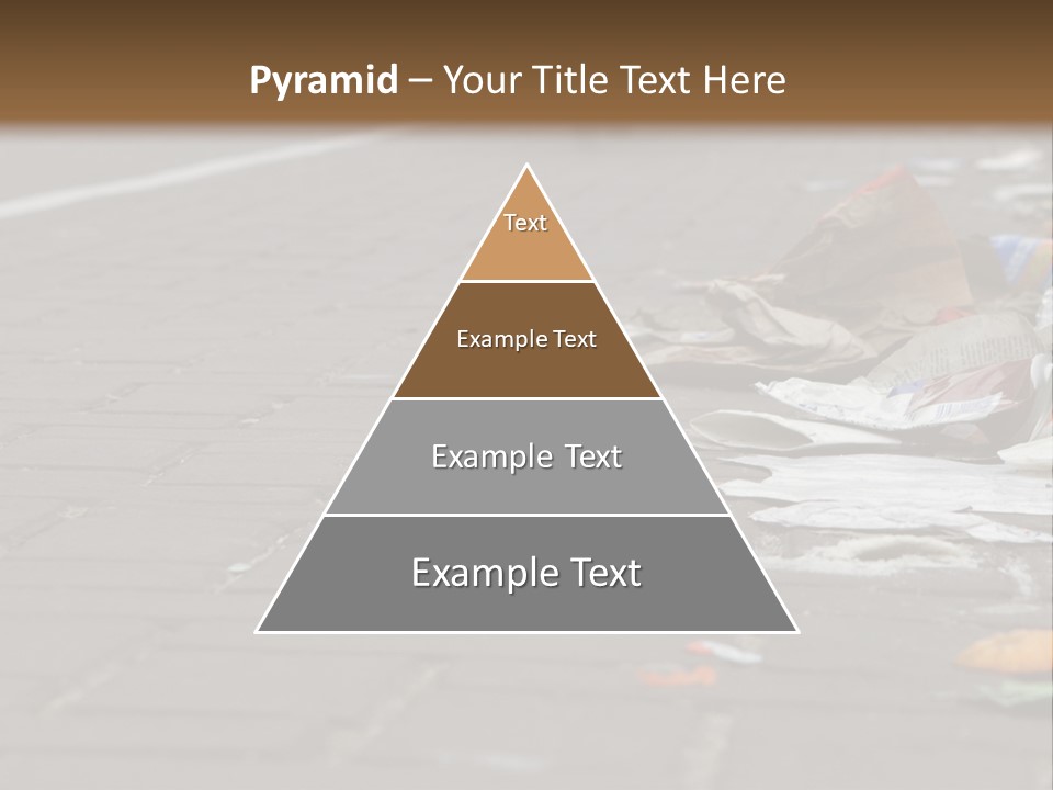 A Bunch Of Trash On The Side Of A Road PowerPoint Template