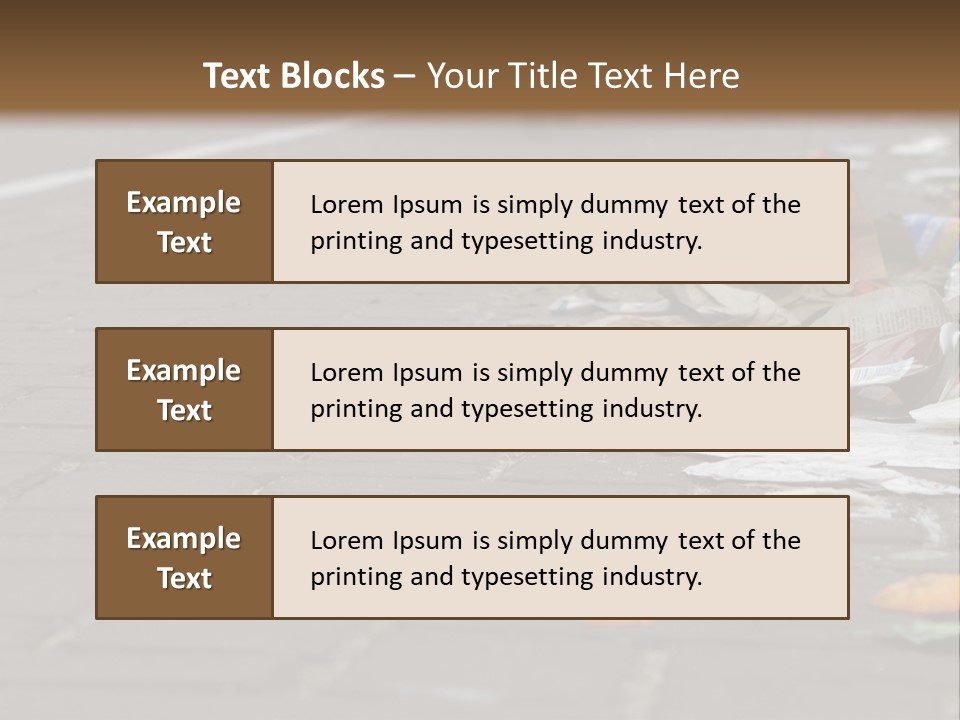 A Bunch Of Trash On The Side Of A Road PowerPoint Template