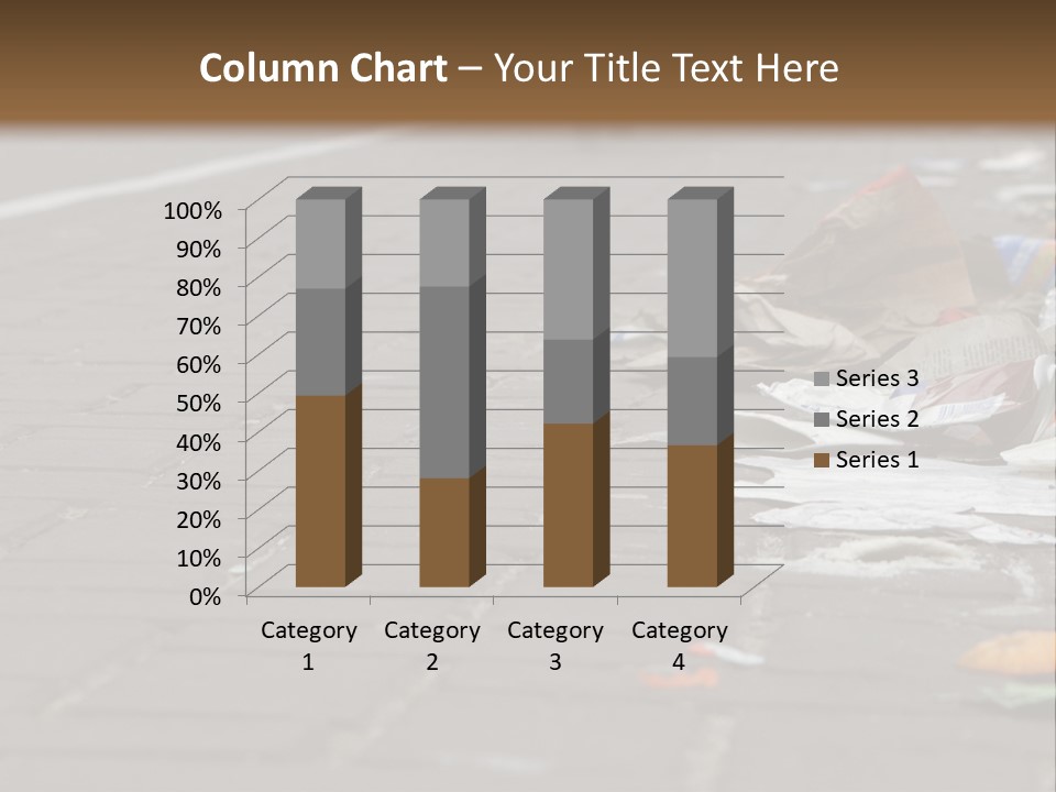 A Bunch Of Trash On The Side Of A Road PowerPoint Template
