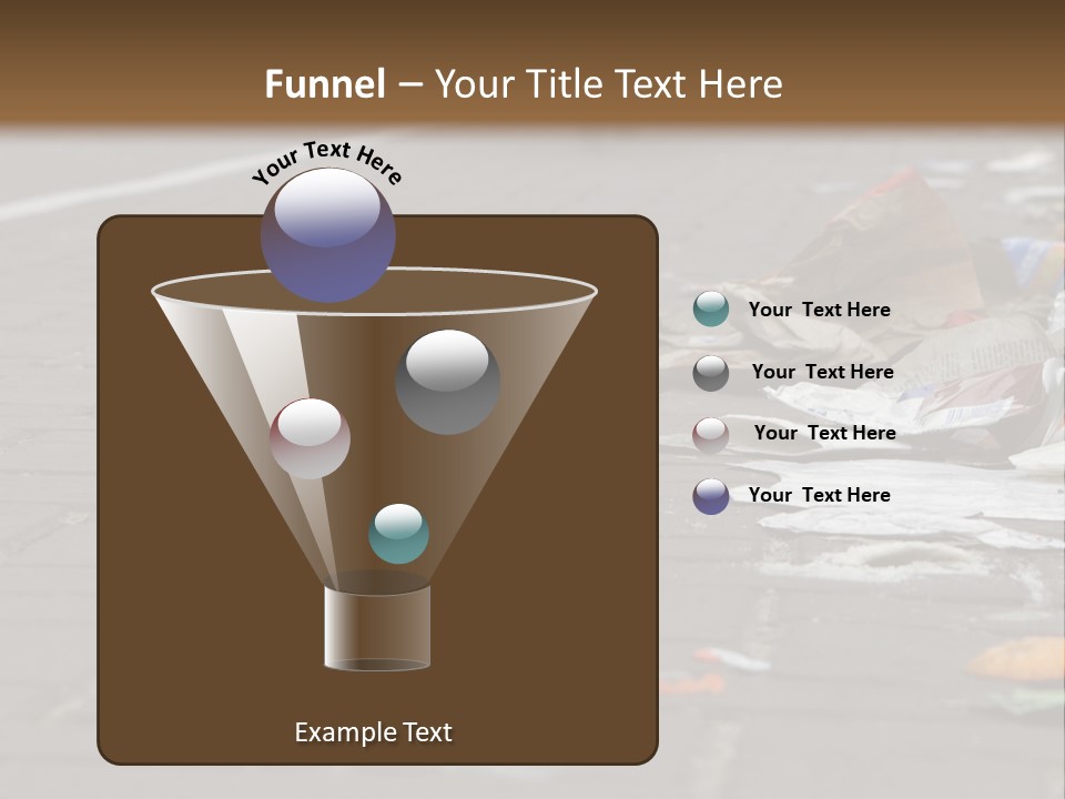 A Bunch Of Trash On The Side Of A Road PowerPoint Template