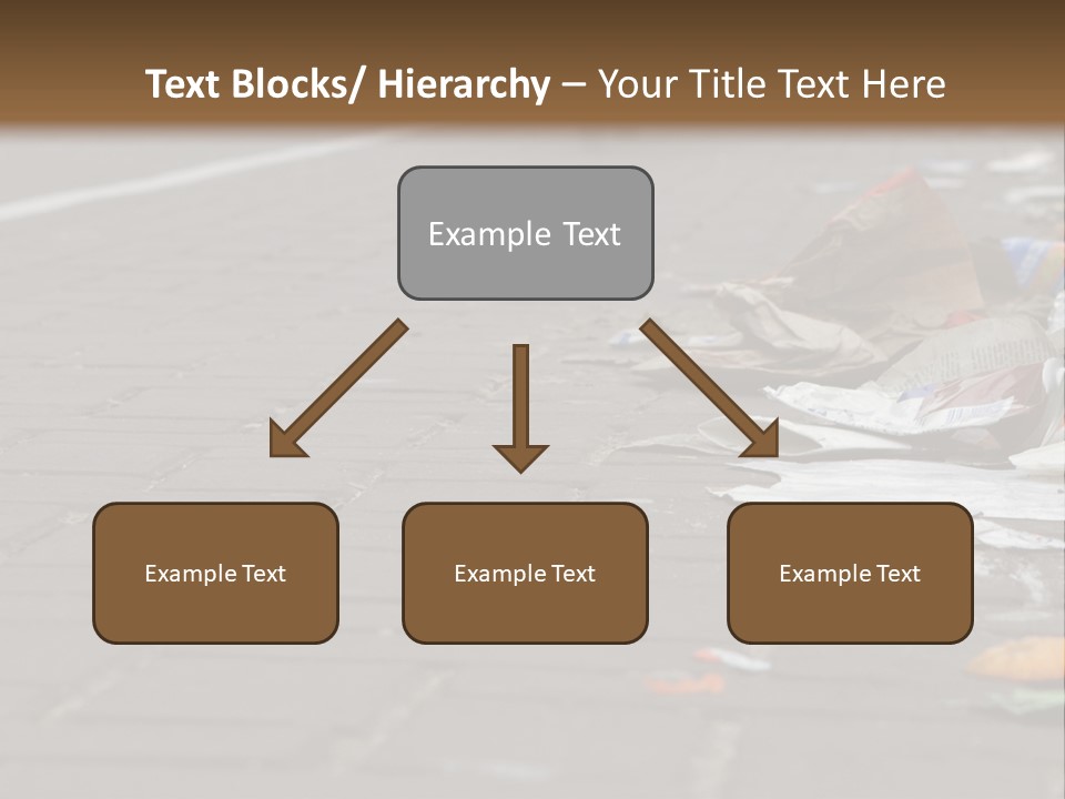 A Bunch Of Trash On The Side Of A Road PowerPoint Template