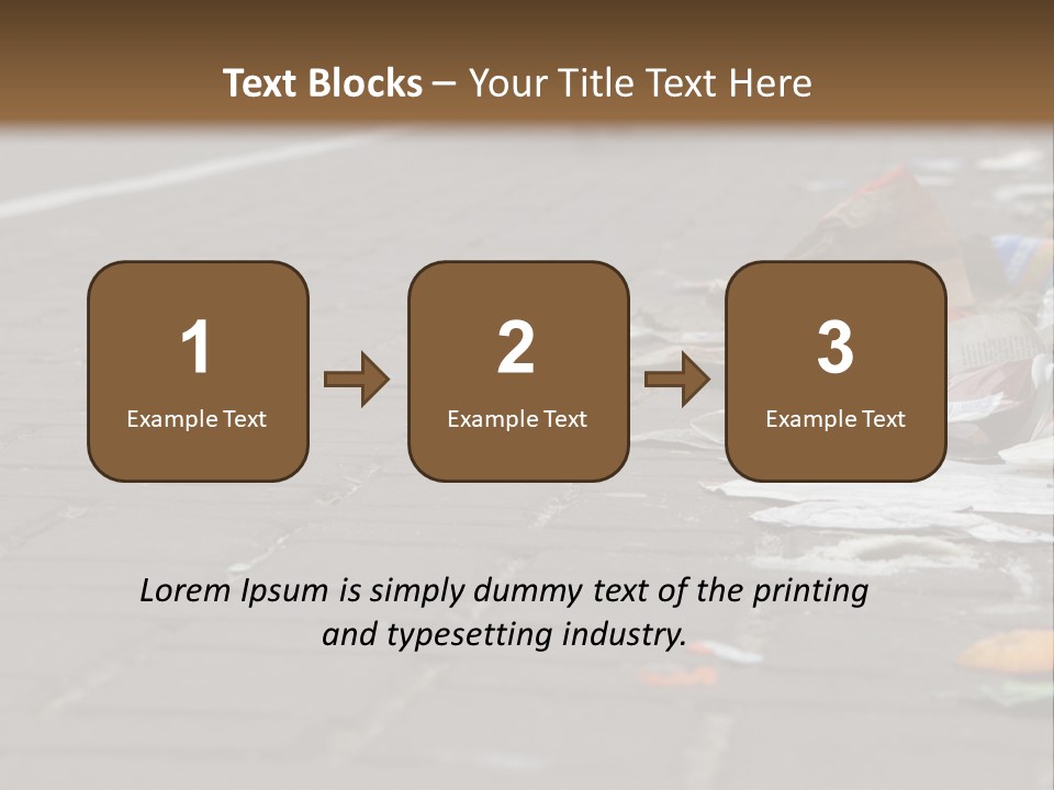 A Bunch Of Trash On The Side Of A Road PowerPoint Template