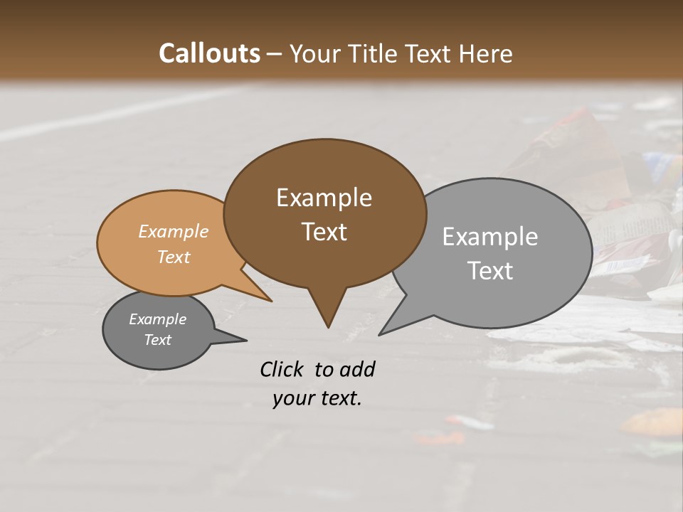 A Bunch Of Trash On The Side Of A Road PowerPoint Template