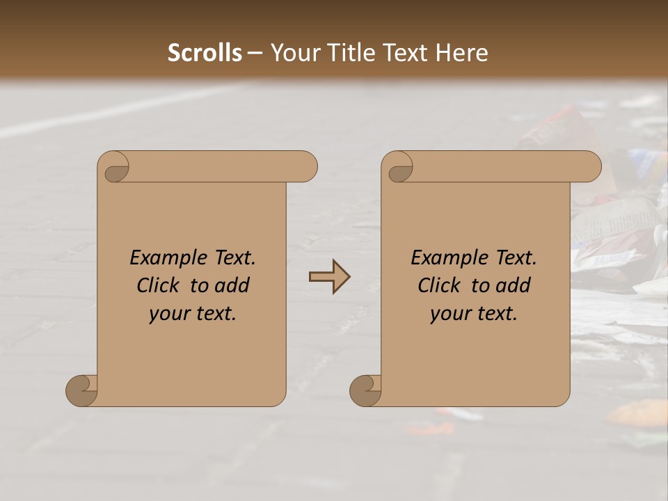 A Bunch Of Trash On The Side Of A Road PowerPoint Template