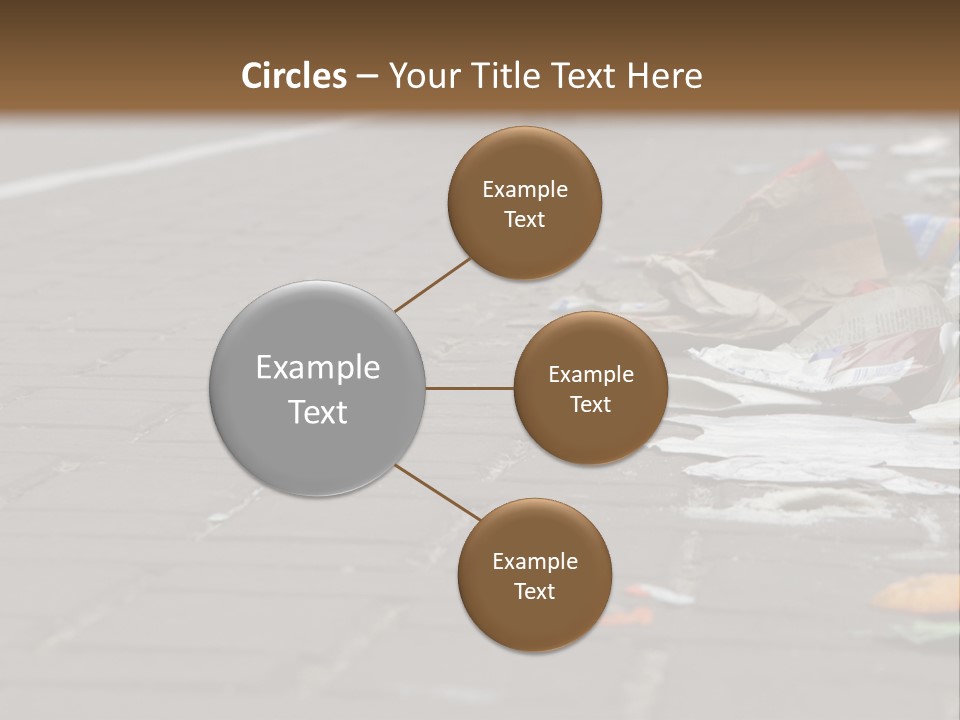 A Bunch Of Trash On The Side Of A Road PowerPoint Template