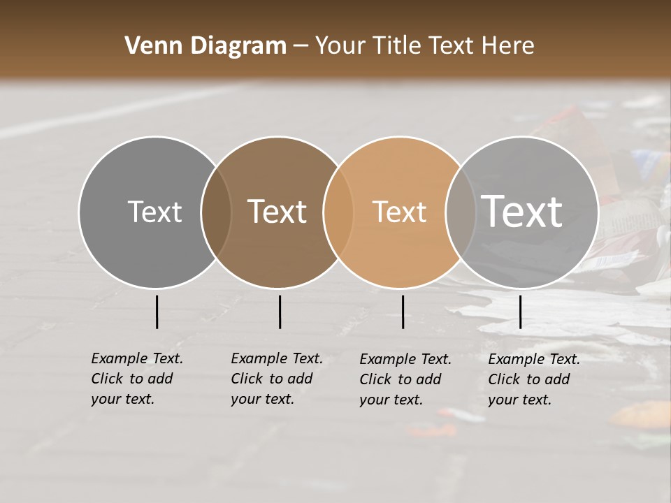 A Bunch Of Trash On The Side Of A Road PowerPoint Template