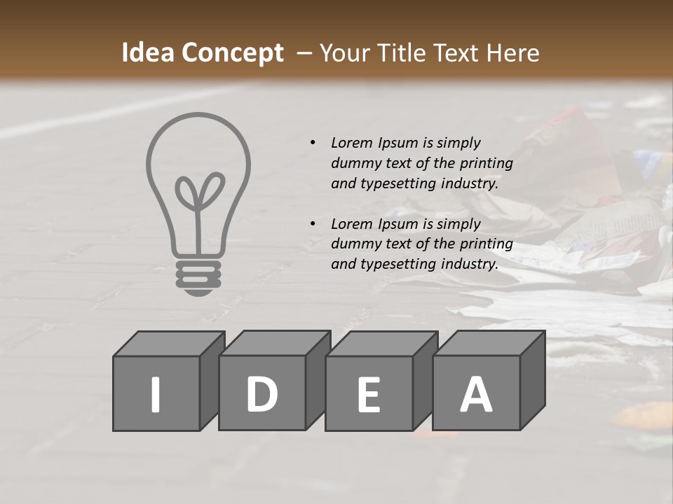 A Bunch Of Trash On The Side Of A Road PowerPoint Template