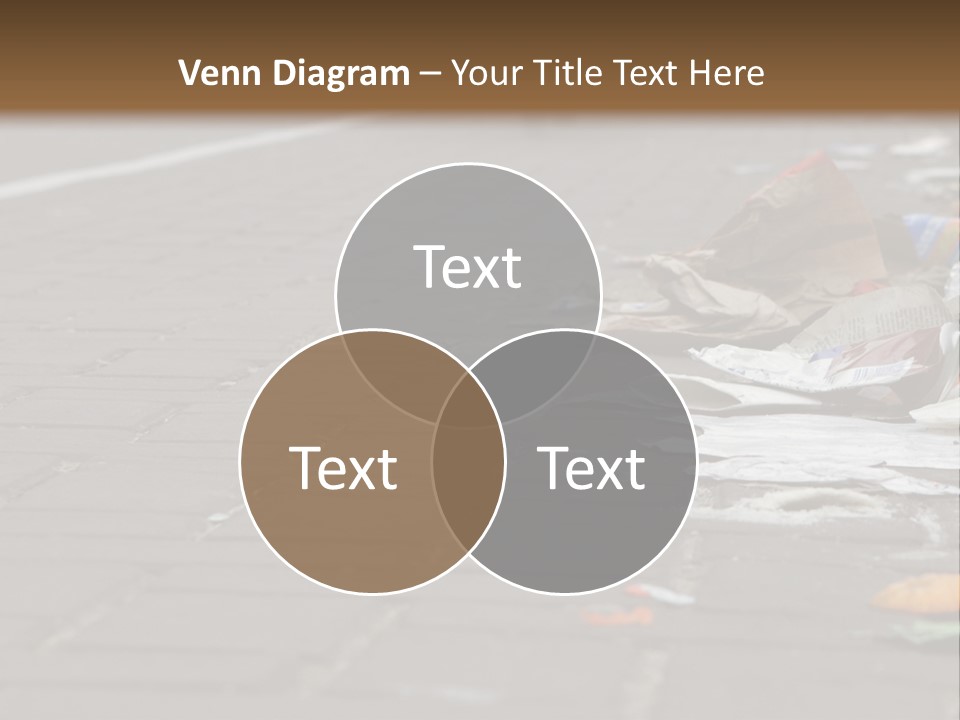 A Bunch Of Trash On The Side Of A Road PowerPoint Template
