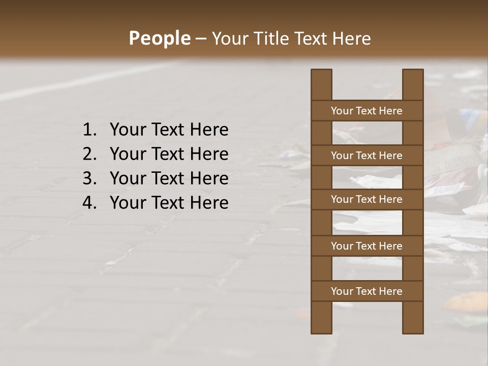 A Bunch Of Trash On The Side Of A Road PowerPoint Template